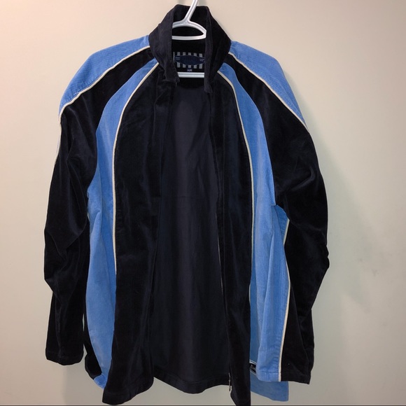 Corduroy Blue Striped Sporty Jacket - Picture 4 of 6